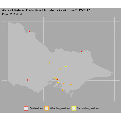 Alcohol related accidents in Victoria